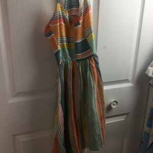 Colorful Striped Kids Dress